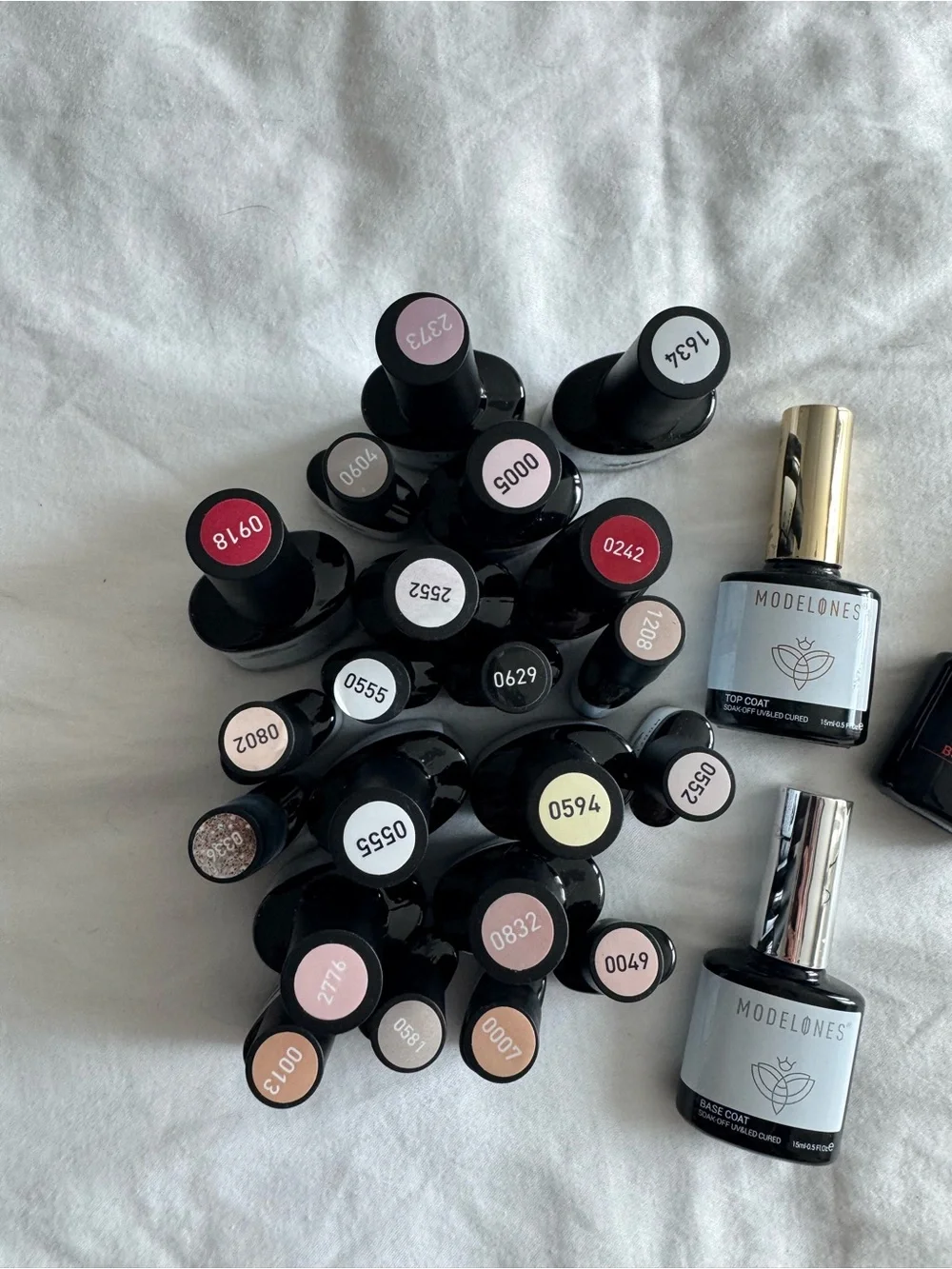 Modelones Black & White Gel Nail Polish Bundle - Assorted Bottles